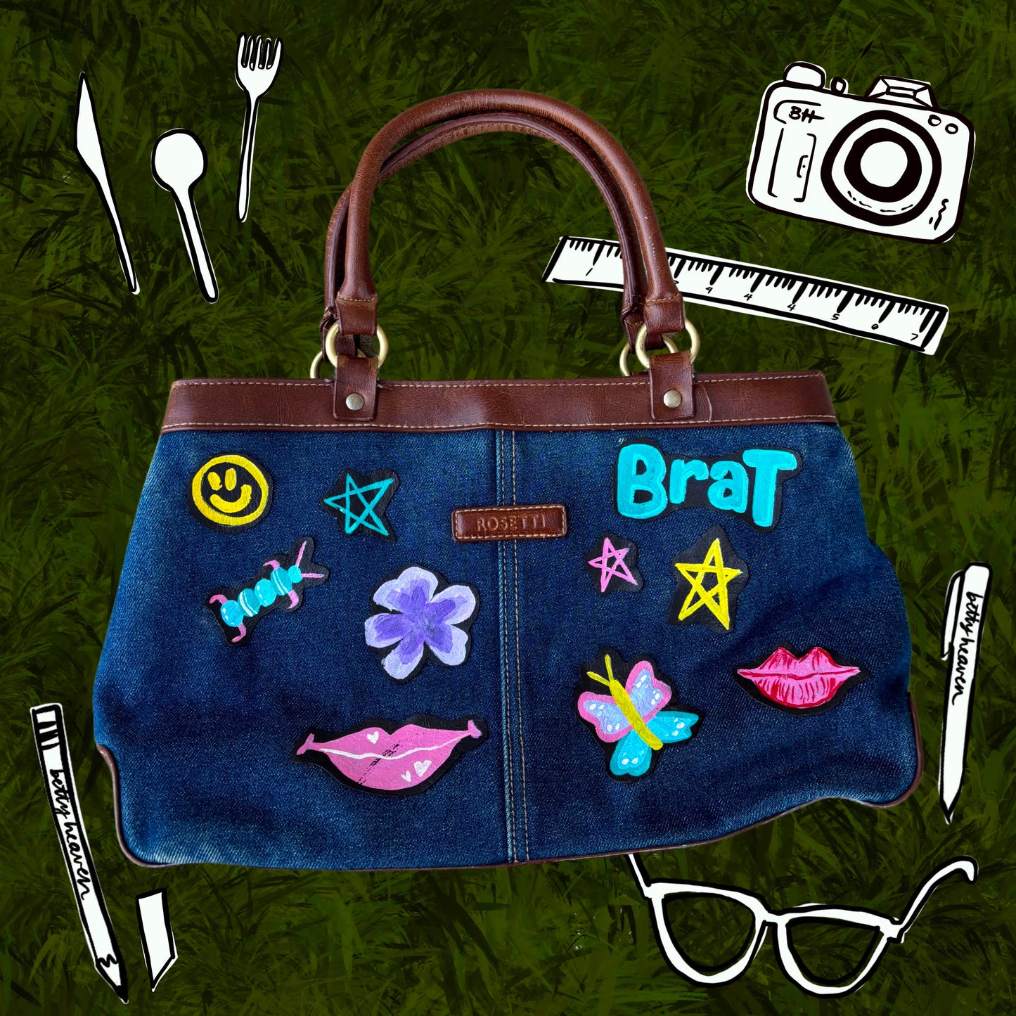 Denim Patchwork Bag