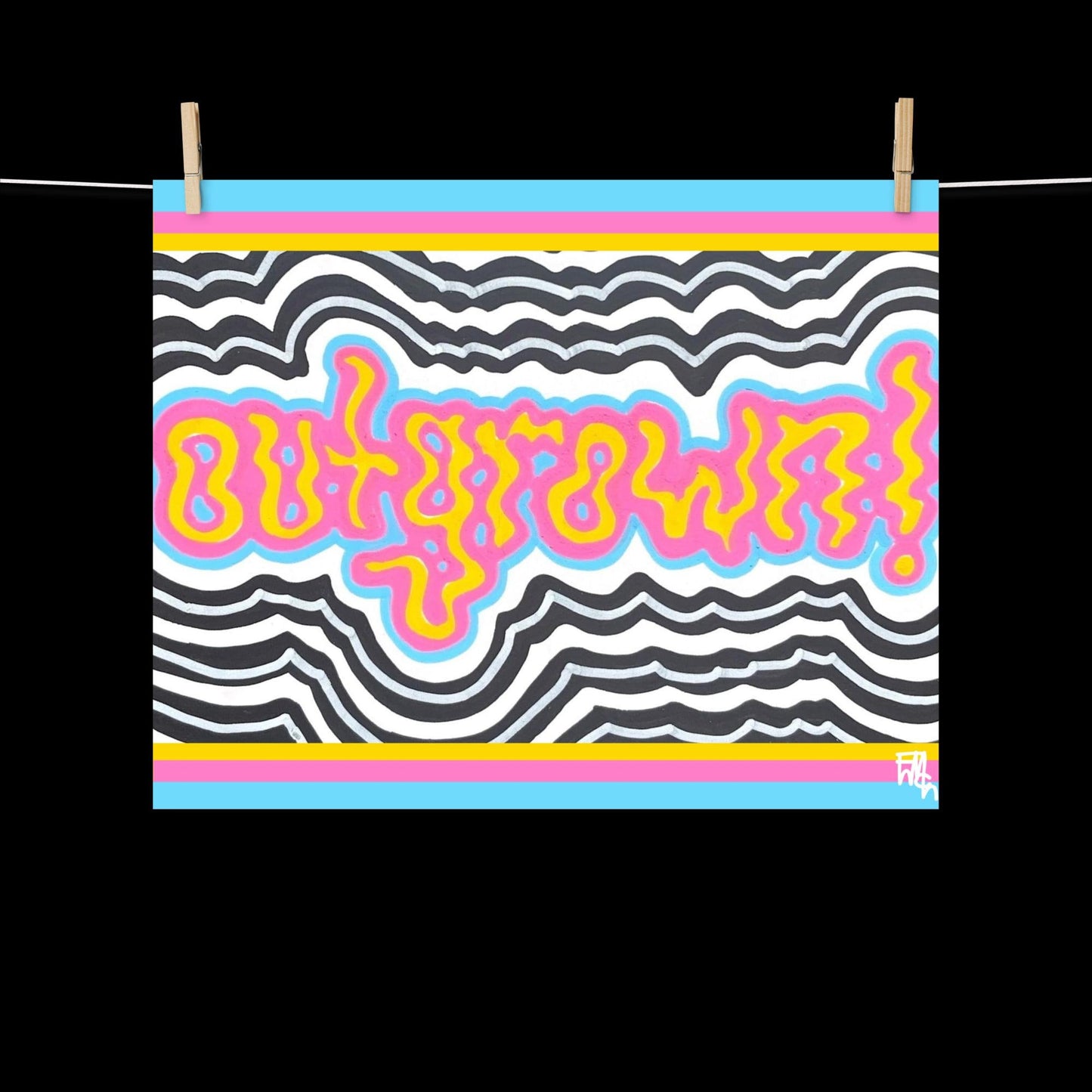 Outgrown! Poster Funky Trippy Font