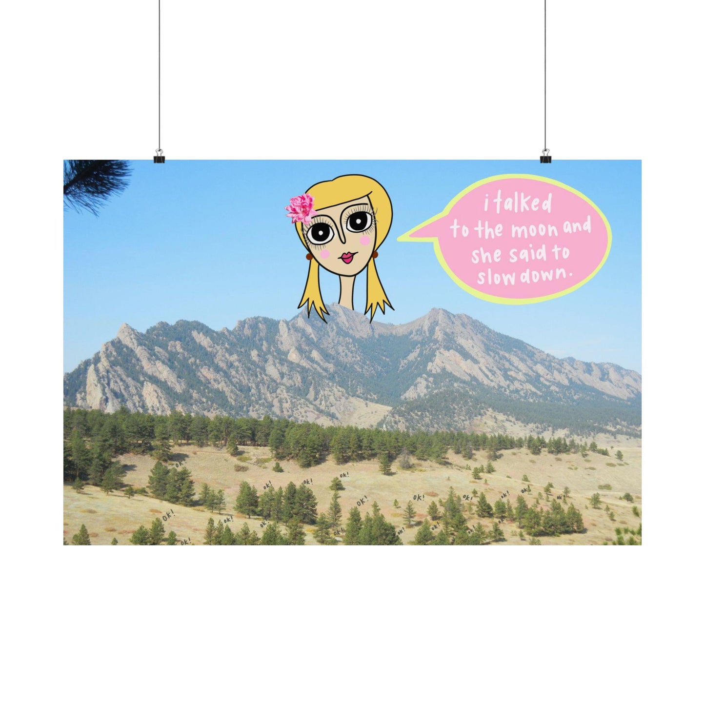 I Talked to the Moon Horizontal Poster