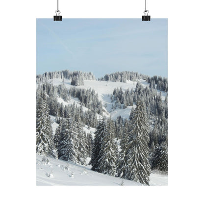 Snowy Landscape Dolomites Matte Poster