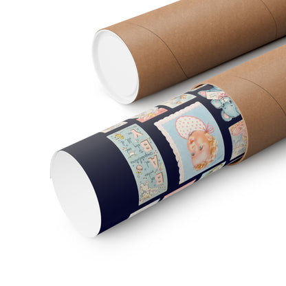 Vintage Baby Greeting Cards Matte Poster