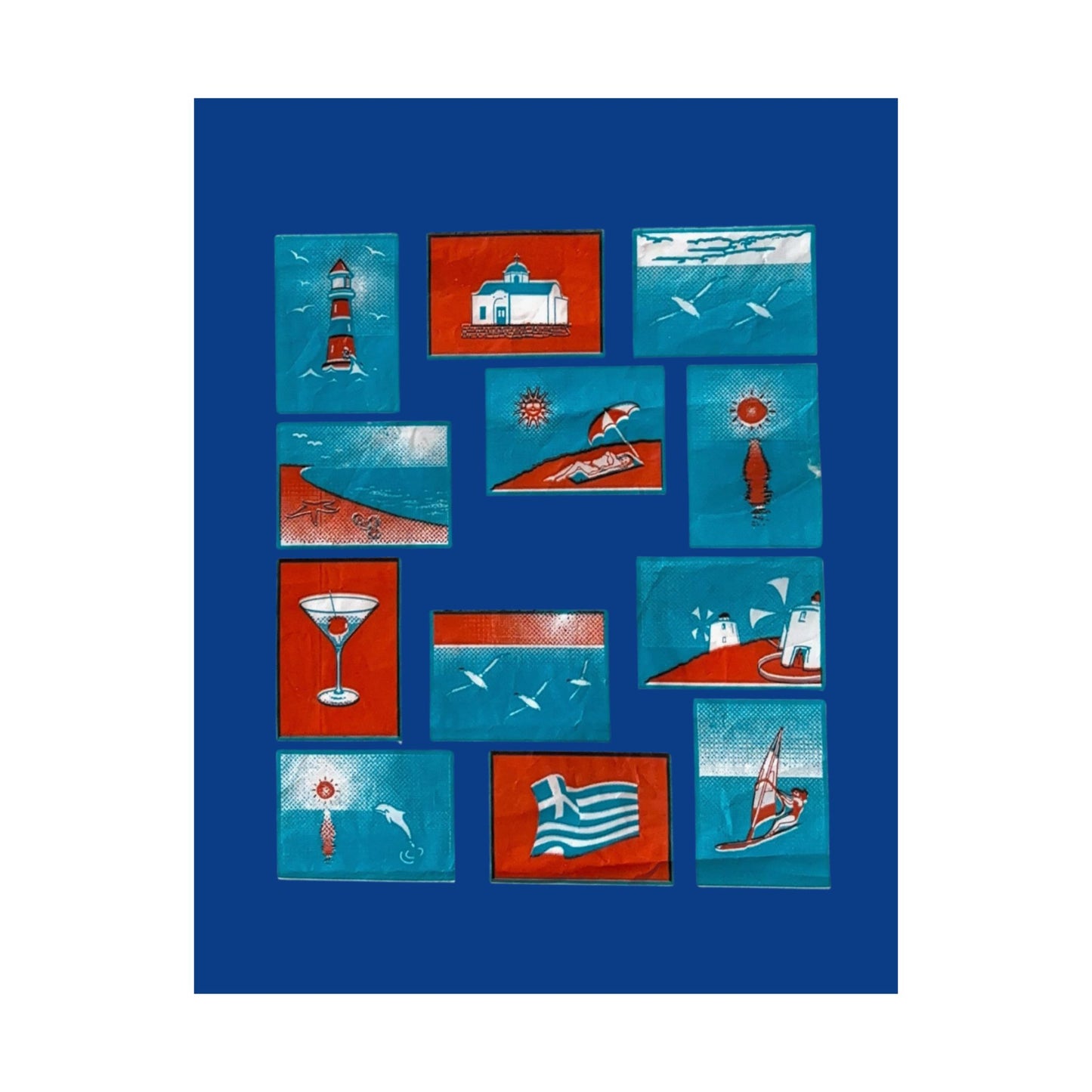 Greece Pop Art Matte Poster