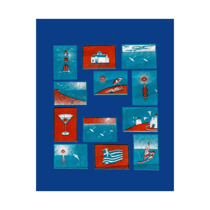 Greece Pop Art Matte Poster