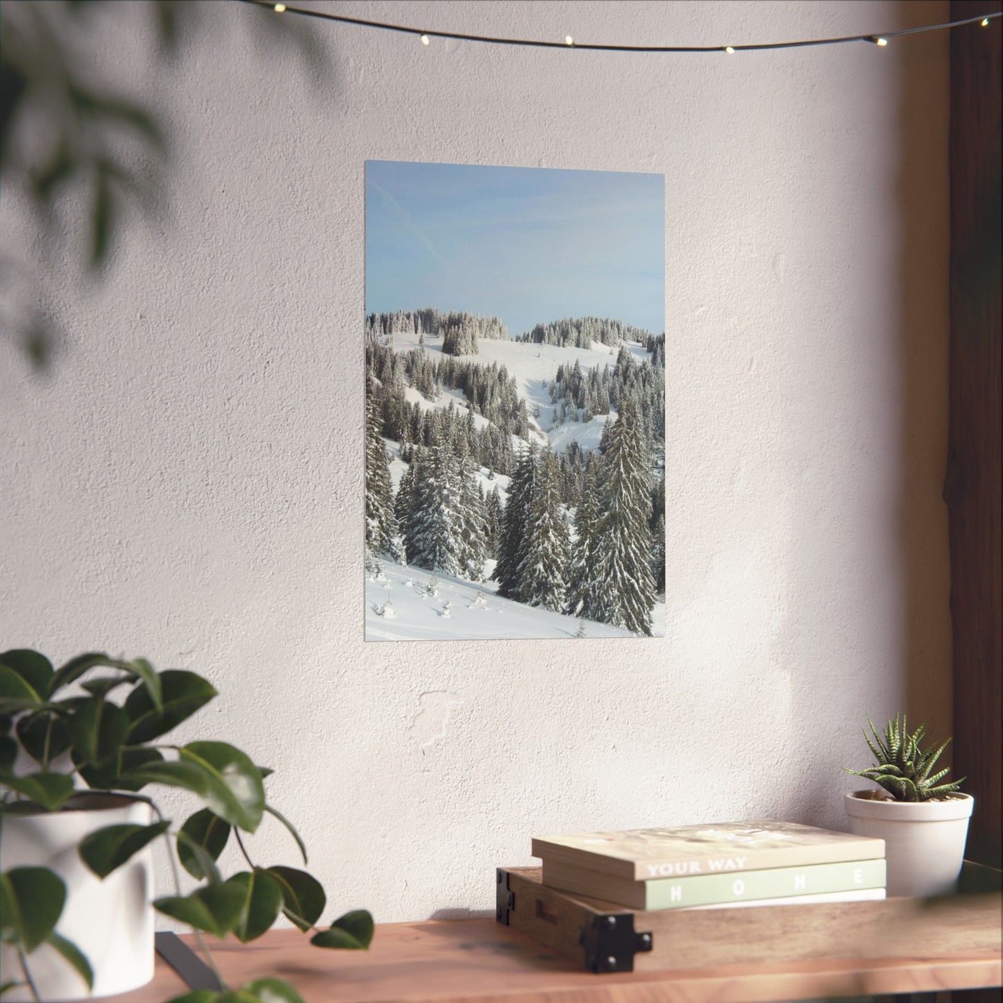 Snowy Landscape Dolomites Matte Poster