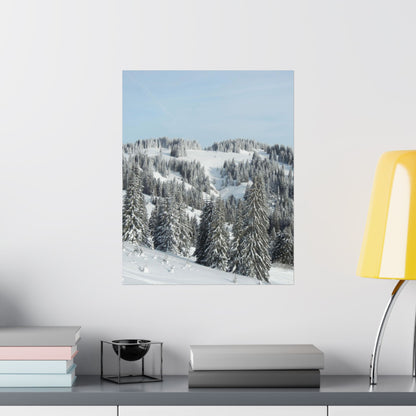 Snowy Landscape Dolomites Matte Poster