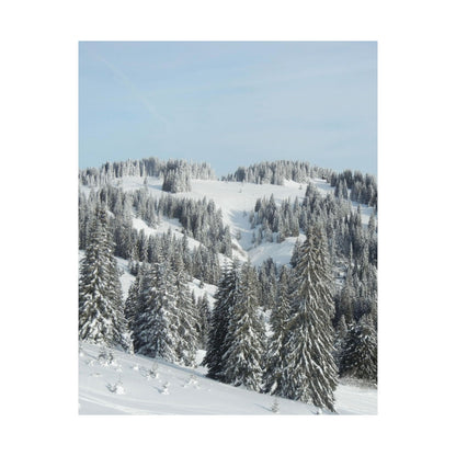 Snowy Landscape Dolomites Matte Poster