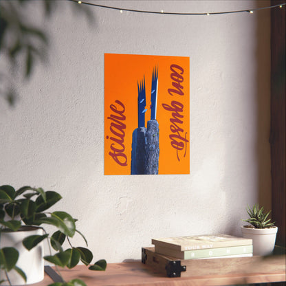 Skiing With Taste Matte Poster