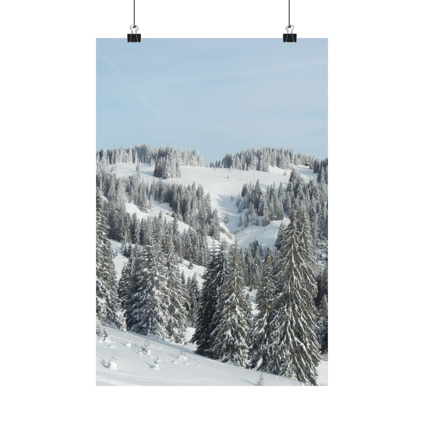 Snowy Landscape Dolomites Matte Poster