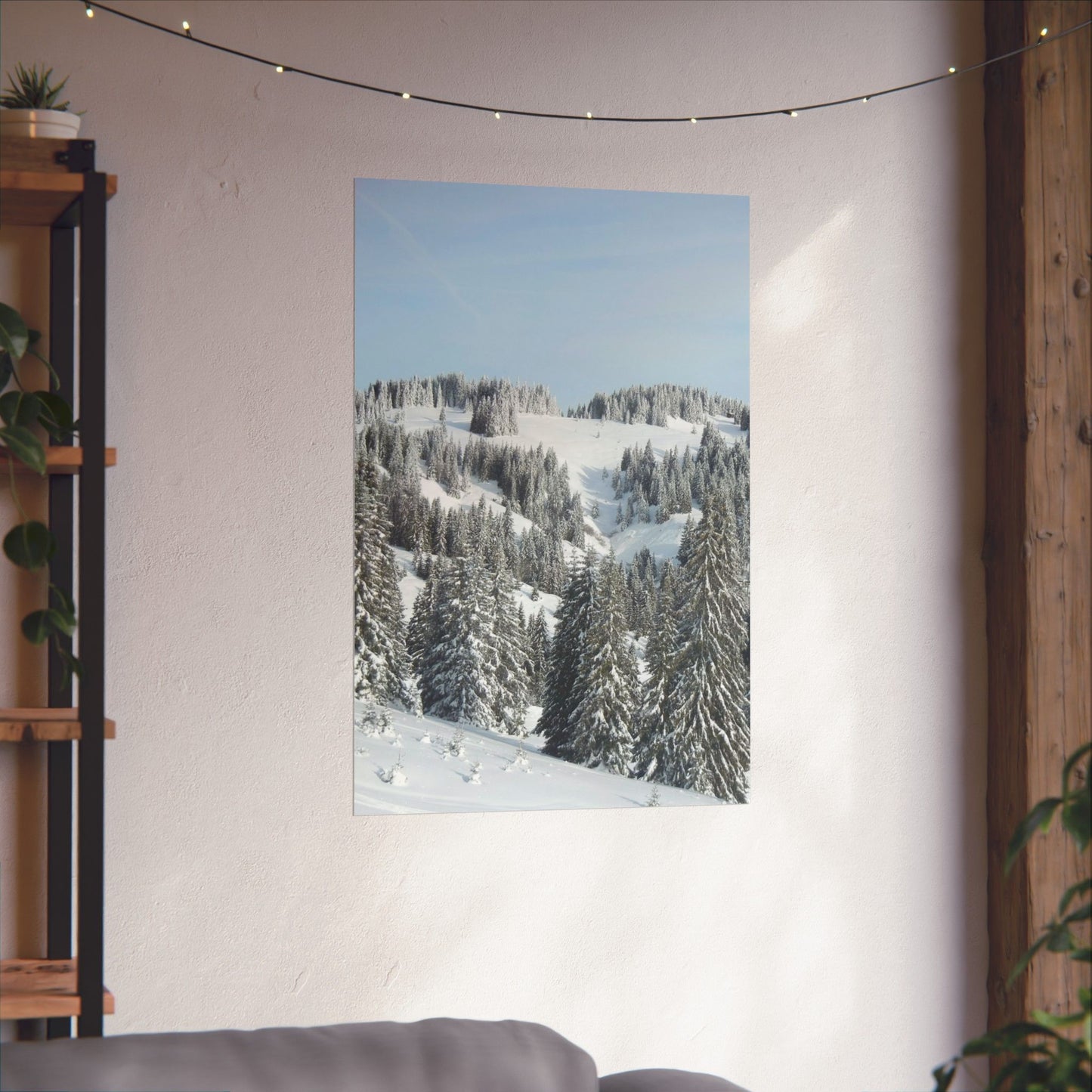 Snowy Landscape Dolomites Matte Poster