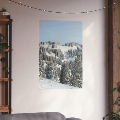 Snowy Landscape Dolomites Matte Poster