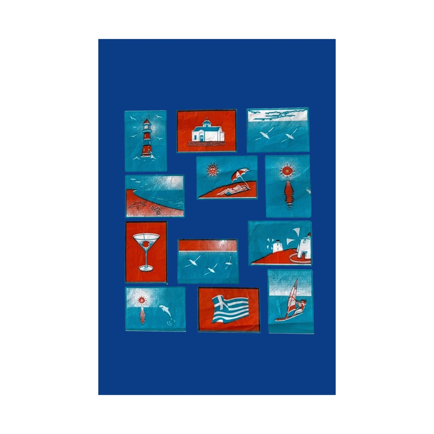 Greece Pop Art Matte Poster