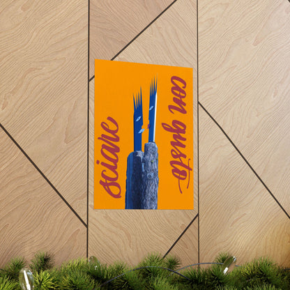 Skiing With Taste Matte Poster