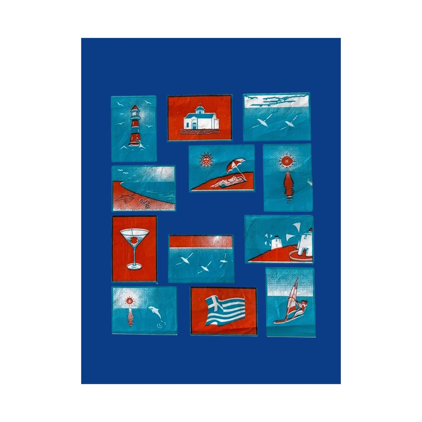 Greece Pop Art Matte Poster