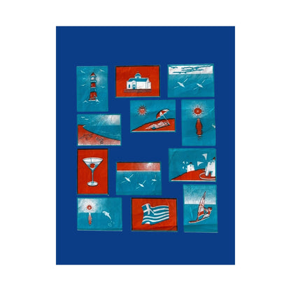 Greece Pop Art Matte Poster