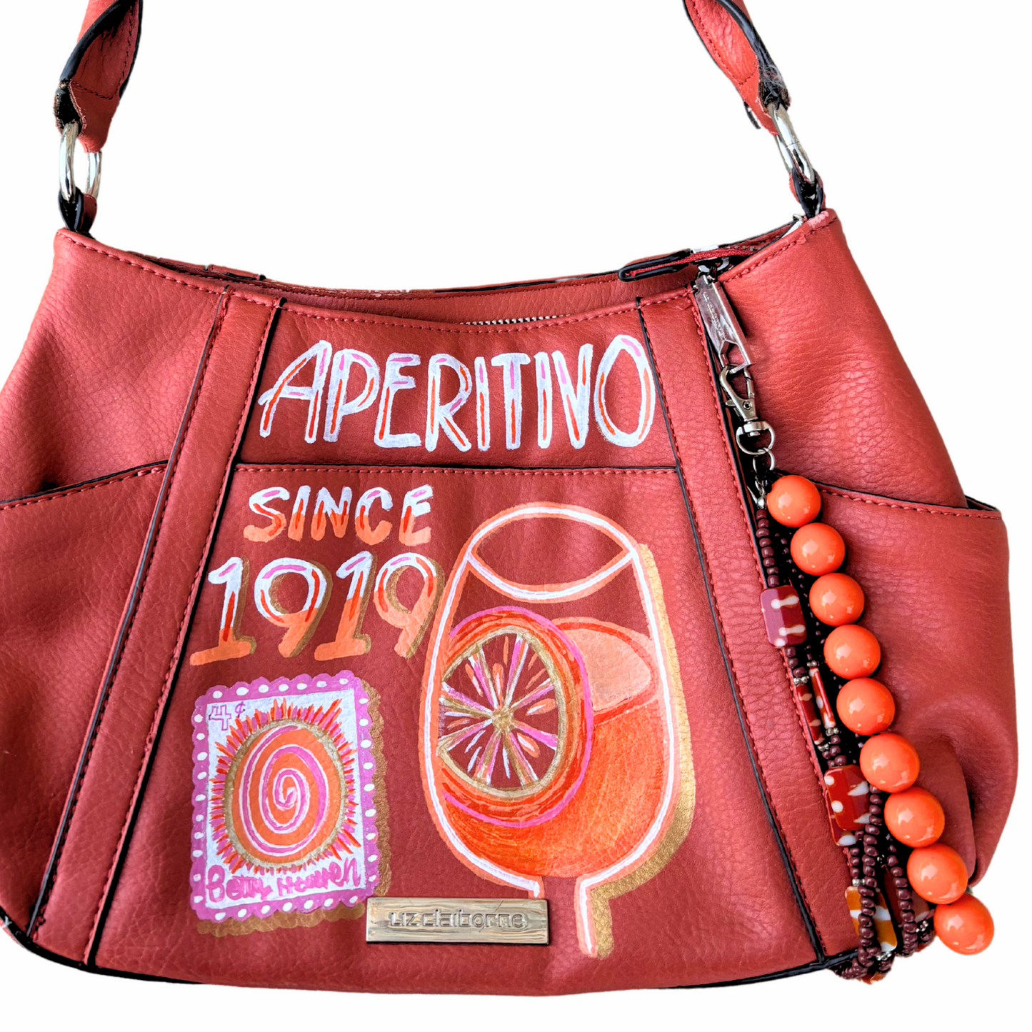 Aperol Spritz Painted Bag